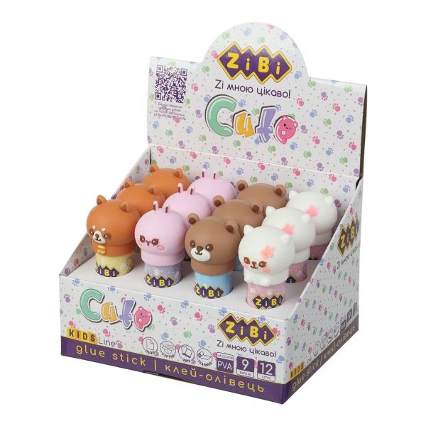 Клей-карандаш CUTE 9 г PVA 6300 ZiBi