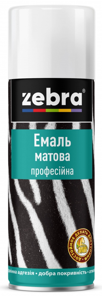 Эмаль аэрозольная ZEBRA профессиональная RAL 1023 желтый глянец 400 мл