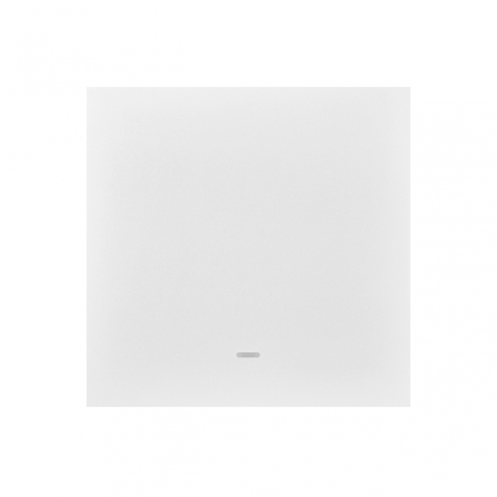 Вимикач одноклавішний HausMark INO з підсвіткою білий LS-LED-EU-White