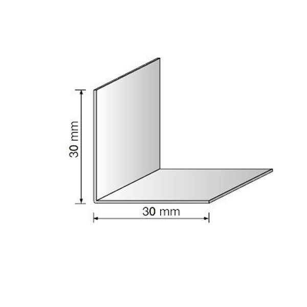 Уголок декоративный ПВХ белый 30x30x2750 мм