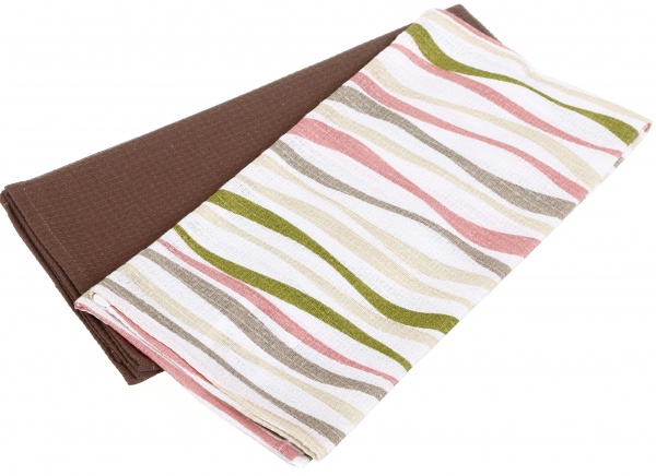 Набор полотенец кухонных вафельных Волна 2 шт. 166266 45x60 см в ассортименте Homeline 