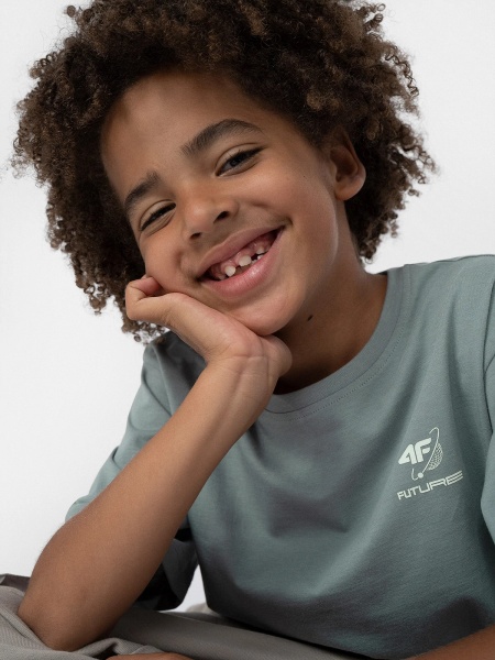 Футболка 4F TSHIRT 4FJAW22TTSHM592-42S р.134 зеленый