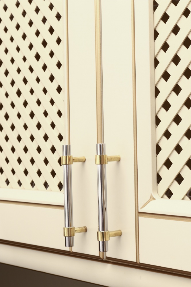 Ручка для меблів рейлінгова 96 мм золото/хром