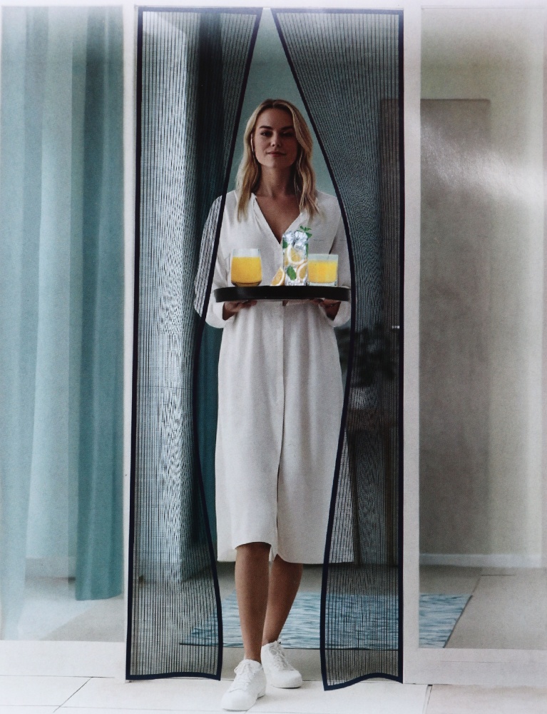 Сітка москітна на двері прошита прошита 2100х1000 мм сірий