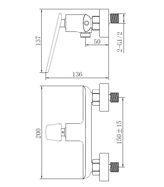 Смеситель Mixxen TETHYS для гигиенического душа хром MXKL0767