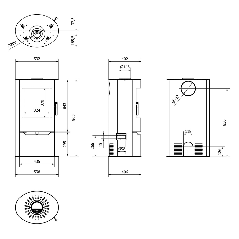 Печь-камин ILDNORD LAHTI
