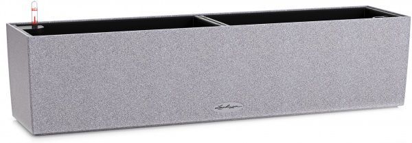 Вазон пластиковий Lechuza BALCONERA Stone 80 прямокутний 12л сірий камінь (15660) 