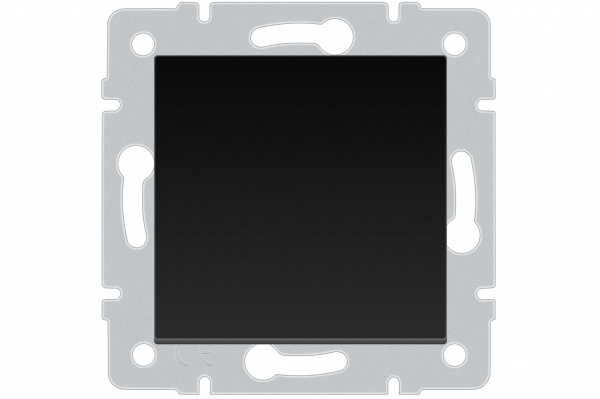 Механізм вимикача одноклавішний HausMark Stelo без підсвітки антрацит 501-4288-100