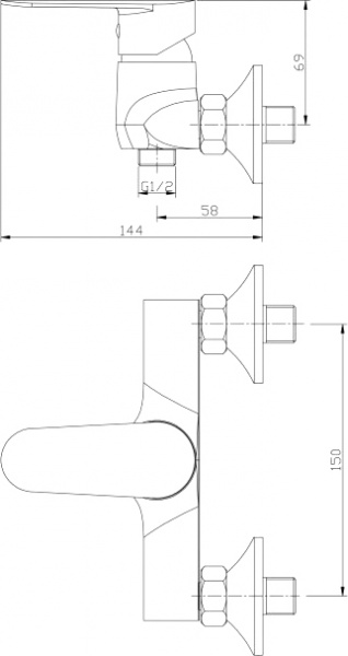 Смеситель для душа Invena Esla BN-94-001