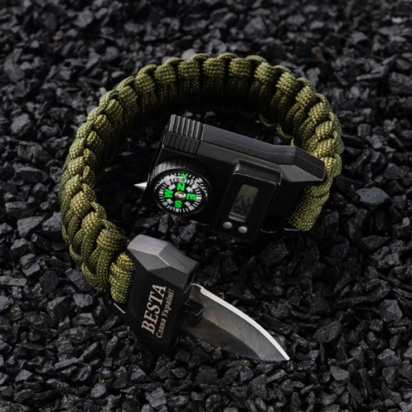 Часы тактические Band с компасом 6 в 1 BESTA army green (NULL)