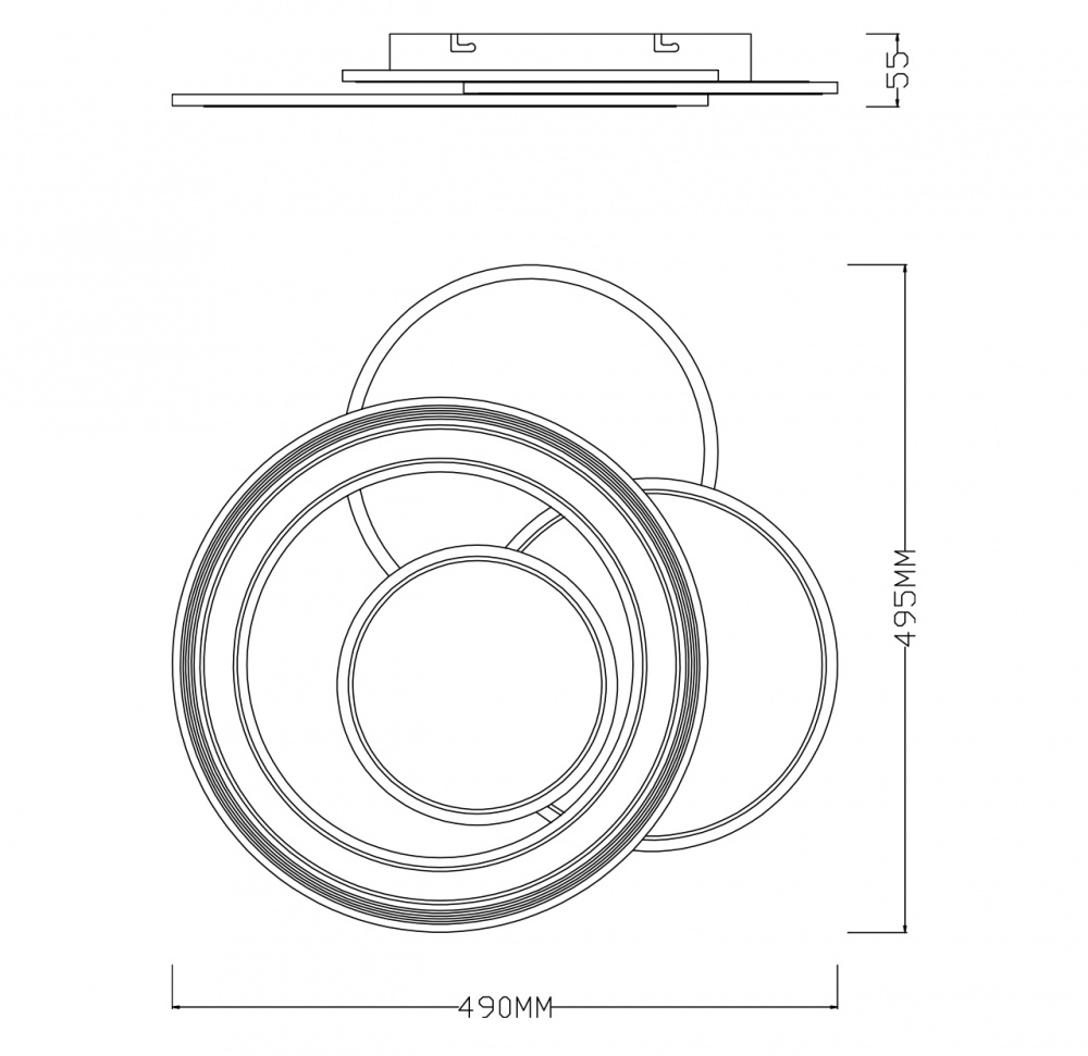 Люстра потолочная Hopfen LYKKE-100 WH 4x100 Вт LED-модуль белый