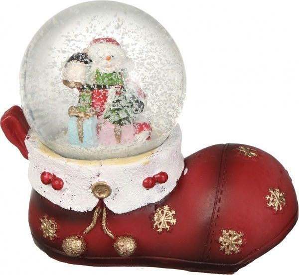 Декорація новорічна Куля Сніговик на чобітку 6,5 см ZY16865K 