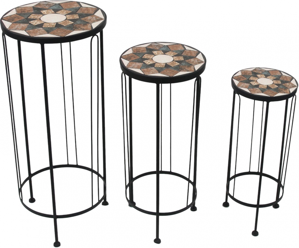 Подставка для цветов одинарная металл мозаика круг M JF232245-1-2 250x580 см коричневый