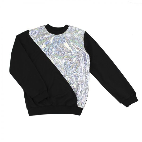 Світшот Danaya р.134 чорний зі сріблястим ШЯ19-56 