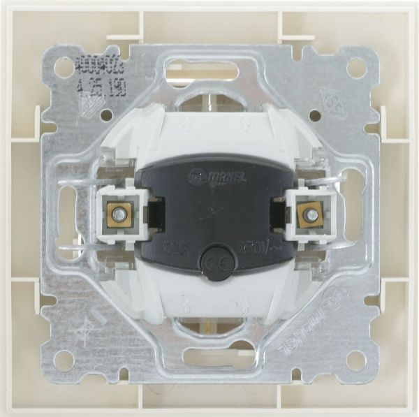 Выключатель двухклавишный Makel Karea с подсветкой 10 А 220В слоновая кость