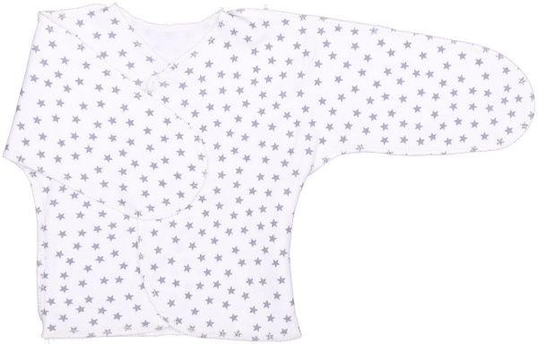 Распашонка детская Bambinelli серая звездочка р.62 белый с рисунком 