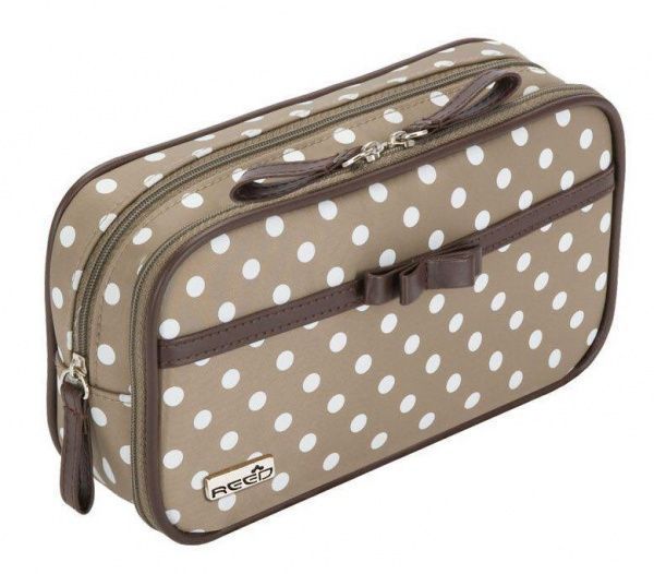 Косметичка REED Tiffany 7879 20x6.5x11 см коричневий із білим 