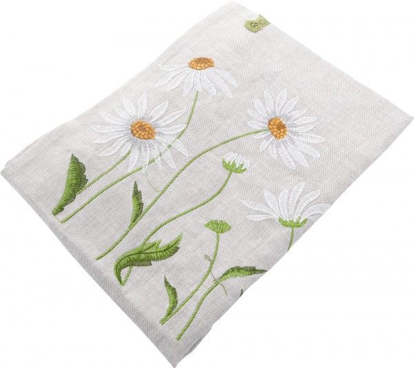 Дорожка Ромашковое поле 40x135 см бежевый Галерея льна 