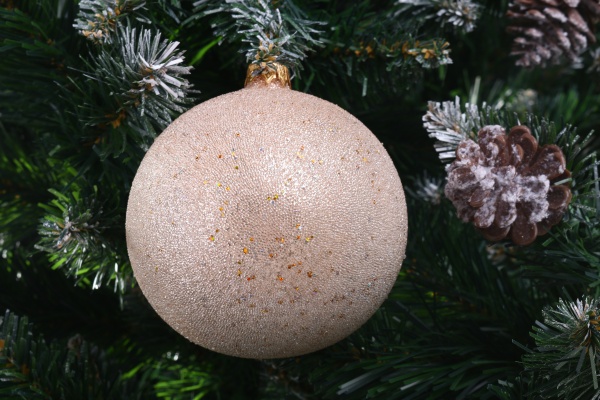 Ялинкова іграшка у формі кулі 10 см в в асортименті 