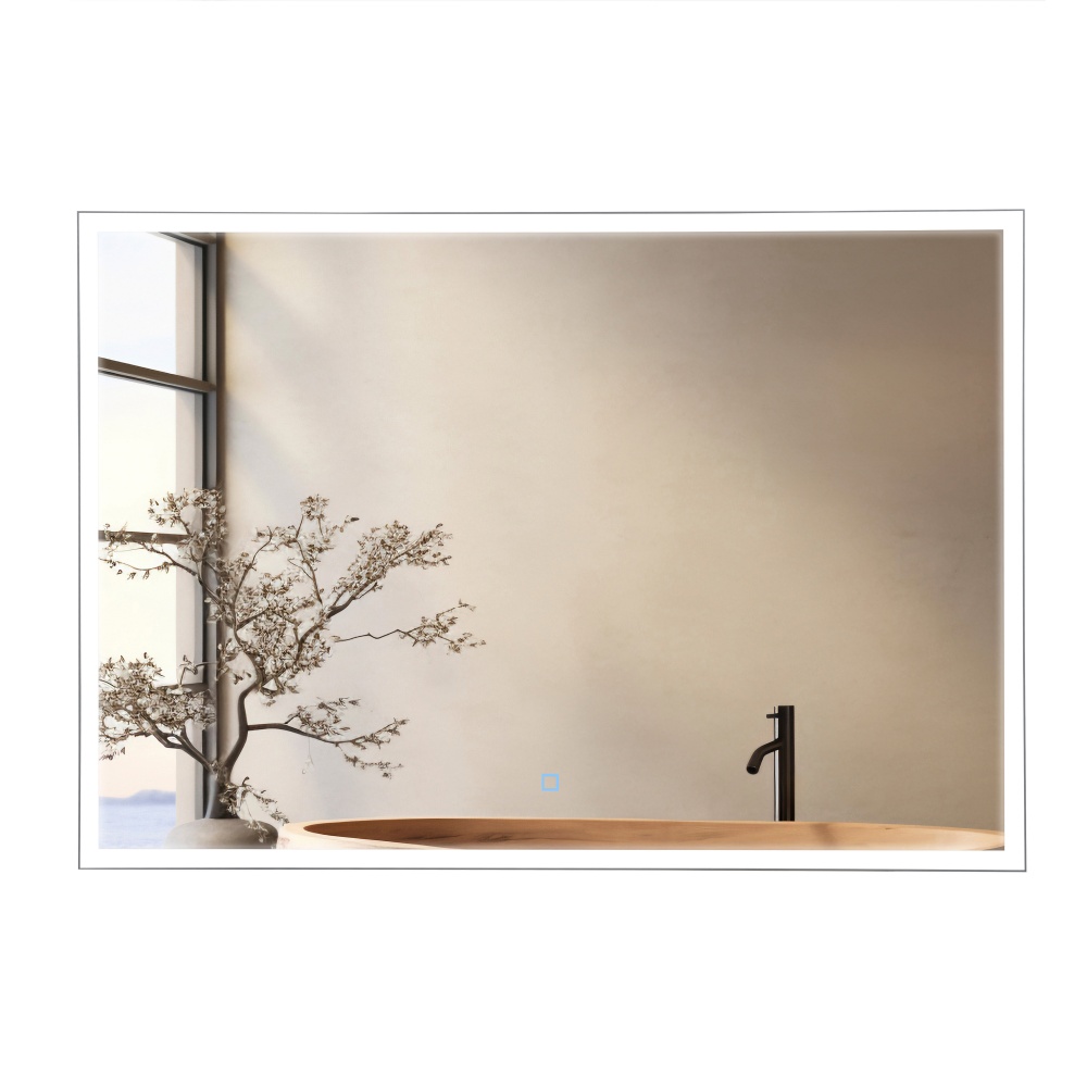 Зеркало со встроенной подсветкой Aqua Rodos Luce white 100х70