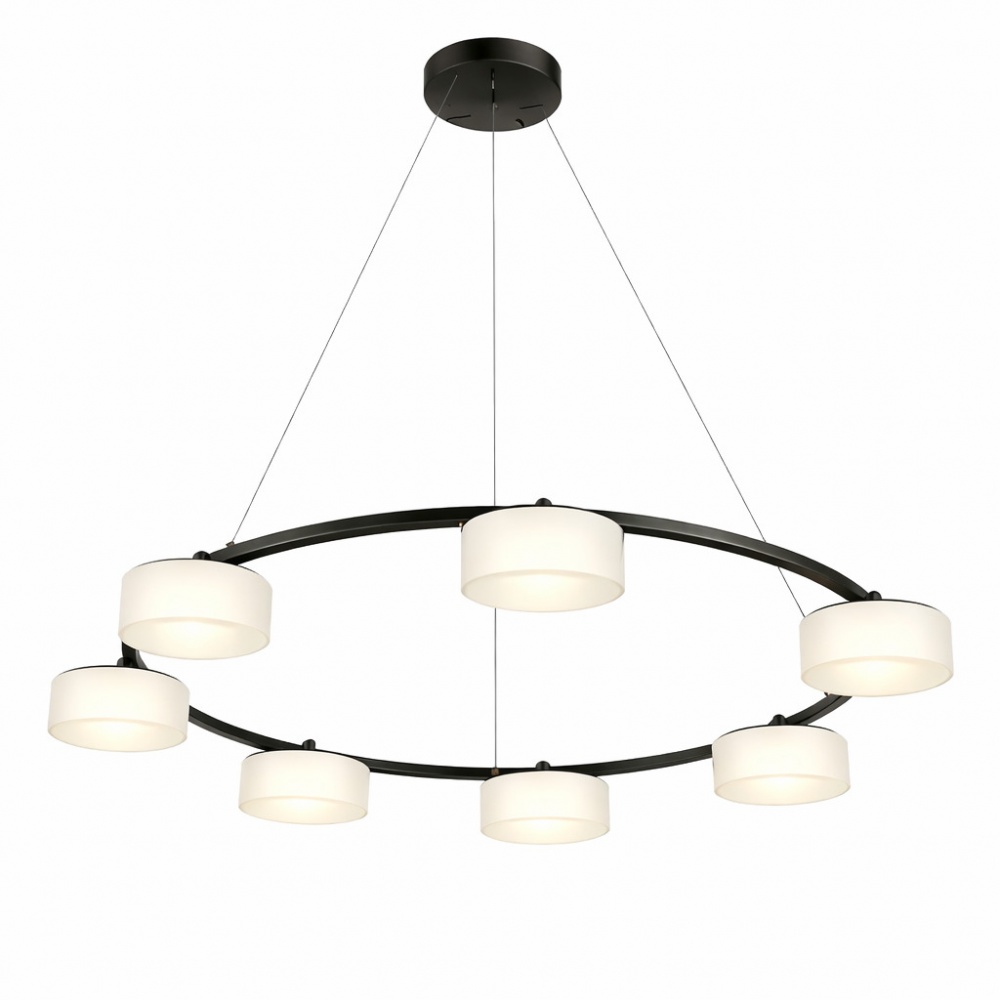 Люстра підвісна LIGHT SET DUSHA MS241-Y7 7x12 Вт GX53 чорний/молочний