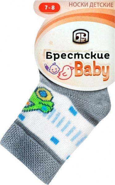 Шкарпетки дитячі Брестские 421 3081 р.7-8 світло-сірий 
