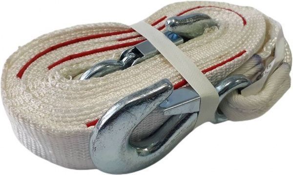 Трос буксировочный ТКС 5м 3т белый с красным