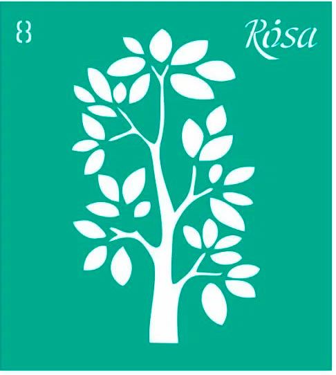 Трафарет многоразовый самоклеящий №08 серия Цветы 90х100 мм 3625108 1 шт. Rosa Talent