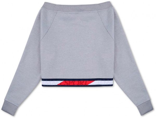 Джемпер Tommy Hilfiger CROP V NECK SWEATER WITH TAPE S10S100363001 р. L светло-серый