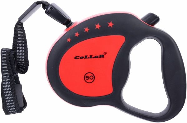 Повідець-рулетка Collar Control до 50 кг 5 м червоний із чорним 81153
