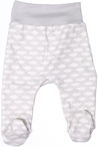 Ползунки Bambinelli Тучки р.68 белый с серым 