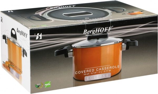 Кастрюля Eclipse 2 л 16 см оранжевая BergHOFF