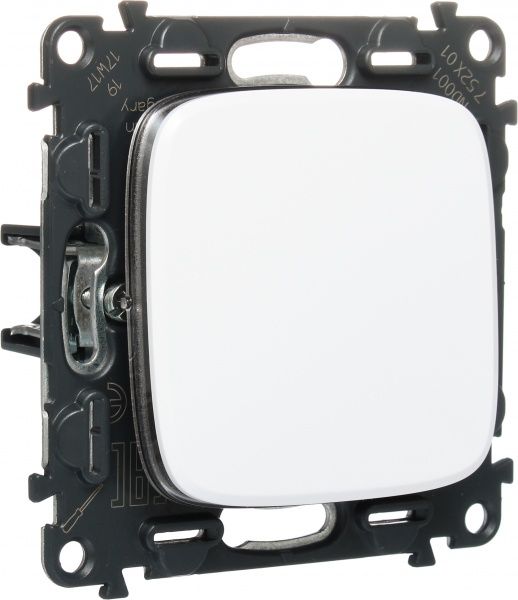 Вимикач одноклавішний Legrand Allure без підсвітки 10 А 250В білий 752701