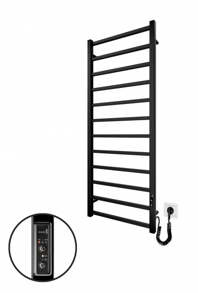 Рушникосушарка електрична Mario Рушникосушка Токіо-I 1200х500/80 TR К чорний мат