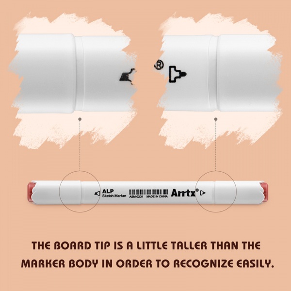 Набір маркерів Arrtx Alp ASM-02-PT01 40 кольорів пастельні відтінки LC302598 