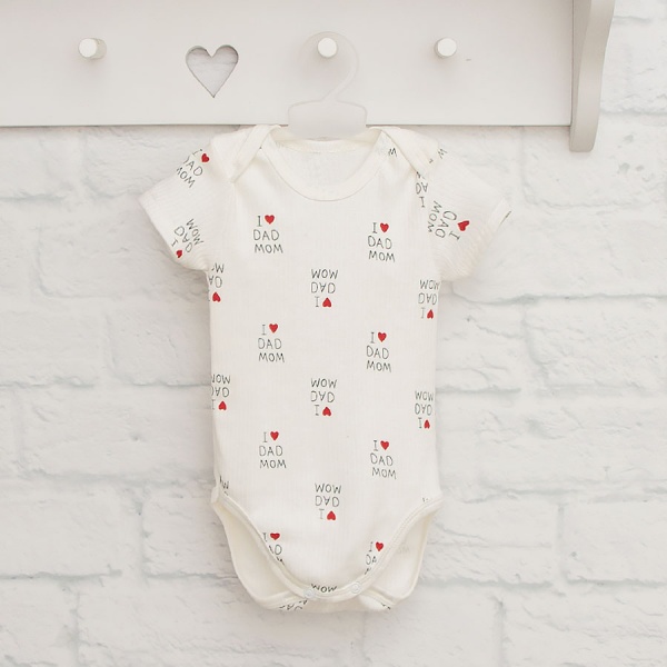 Боди детское унисекс Blanka Люблю маму папу р.86 бежевый 110264 