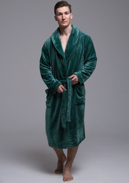 Халат мужской Roksana Assorty №1202/90062 р. 54 зеленый