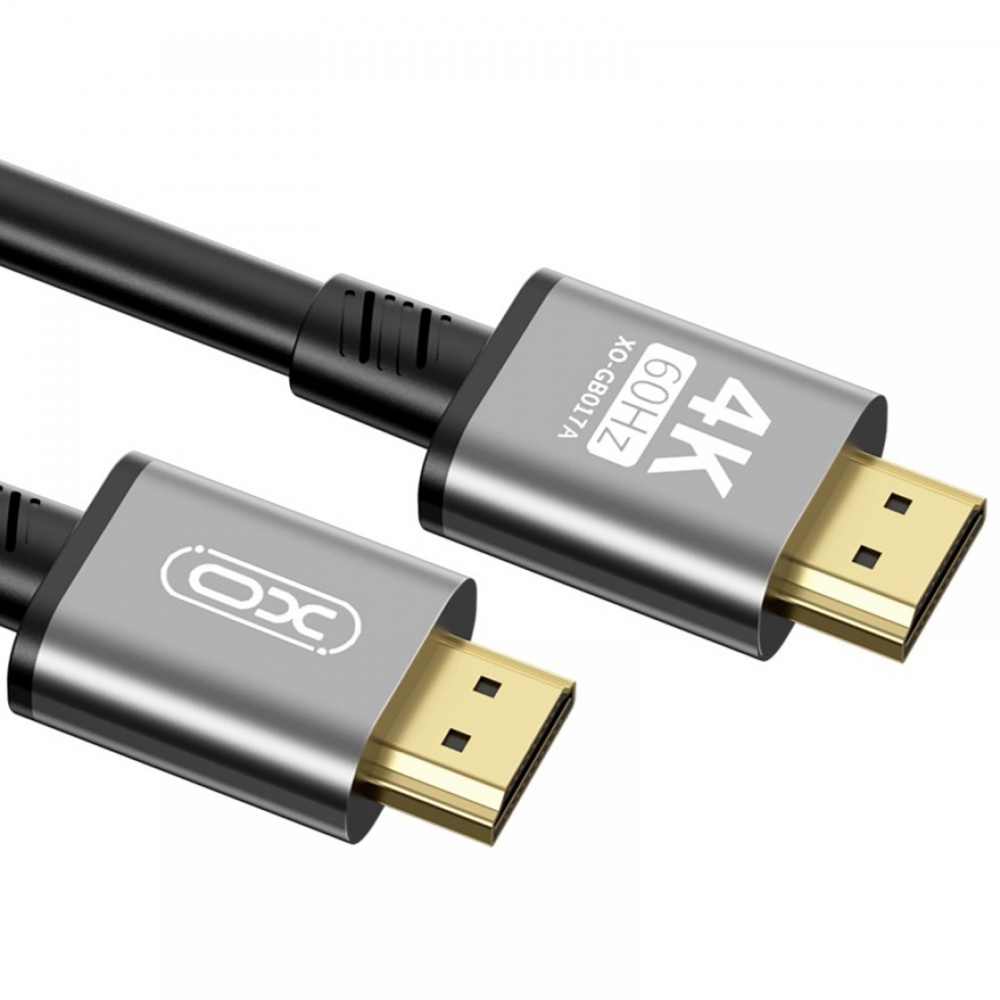 Кабель Xo GB017A-HDMI to HDMI v2.0 3 м сріблястий (GB017A-HDMI.tranish)