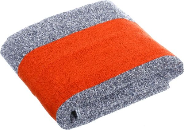 Рушник пляжний Home 90x160 см сірий із помаранчевим 