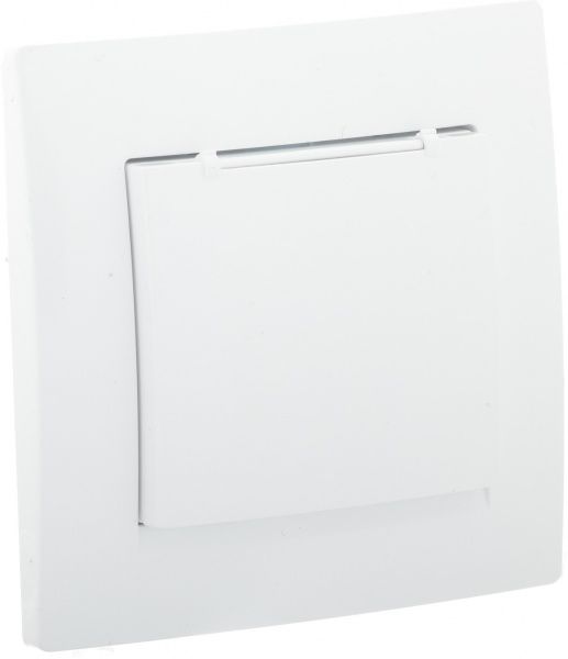 Розетка із заземленням UP! (Underprice) One Plus з кришкою білий 706-0202-123B