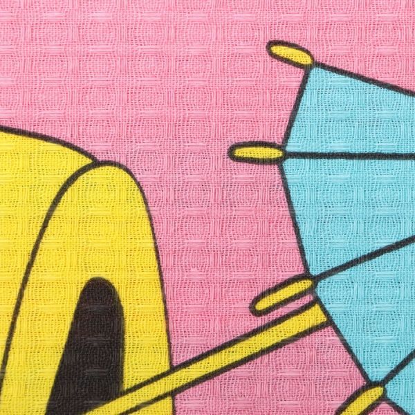 Рушник вафельний UP Summer 45x60 см яскраво-рожевий 