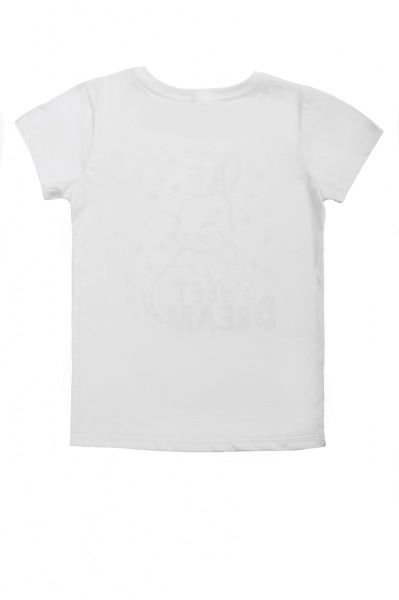 Футболка для дівчаток Luna Kids з принтом Sweet Dream р.128 білий 