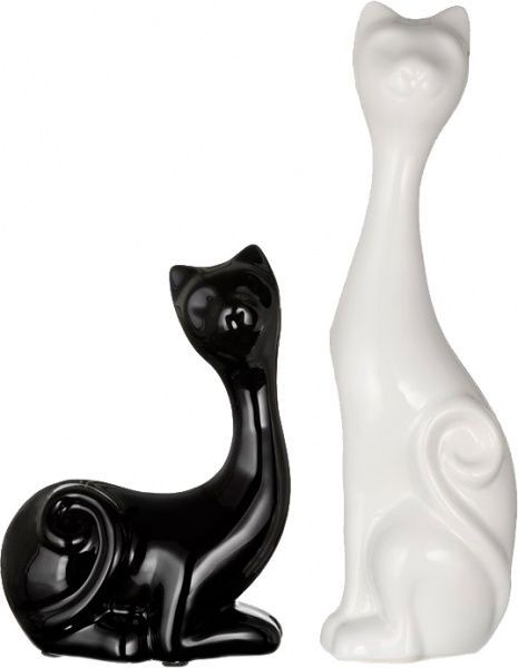 Статуетка Коти чорна с бiлим 10*75*32 см 15*7*205 см Eterna
