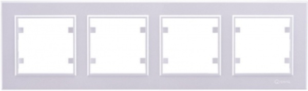 Рамка четырехместная Makel Karea горизонтальная жемчуг 56100704
