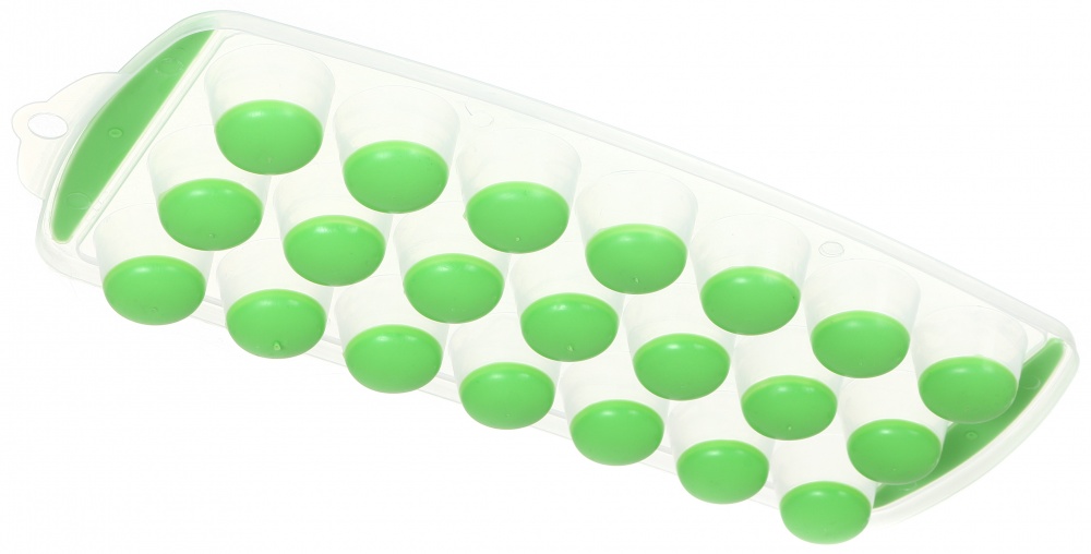 Форма для льда UP! (Underprice) 25х12х2,5 см с силиконовой вставкой зеленая