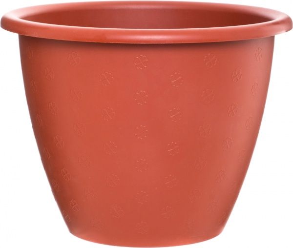 Кашпо пластикове Алеана Верона круглий 3,2л теракот (112014) 