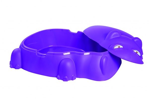 Пісочниця-басейн StarPlay Бегемотик фіолетовий з кришкою 18-518_violet