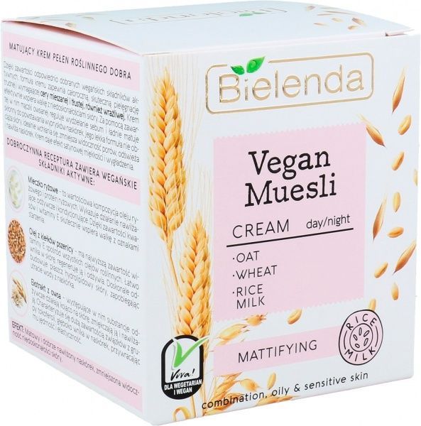 Крем для обличчя день-ніч Bielenda матуючий Vegan Muesli 50 мл
