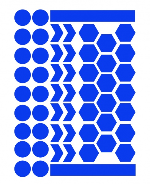 Світловідбивна наліпка LOOM Фігури LM-10073-blue для твердих поверхонь