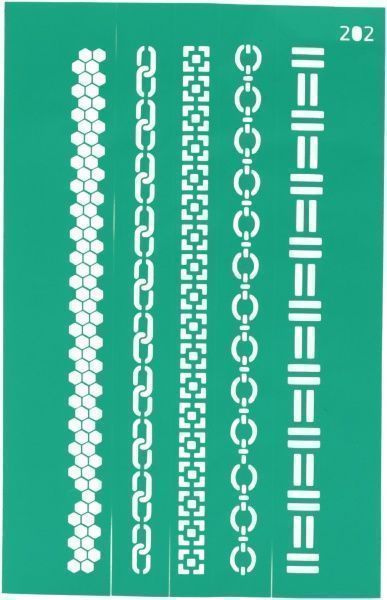 Трафарет самоклейкий бордюрний №202 серія Абстракція GPТ50045816 130x200 мм Rosa Talent